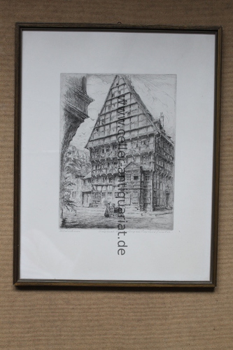Geissler, Prof. Paul  (1881 Erfurt - 1965 Garmisch-Partenkirchen) - Hausansicht, Hildesheim