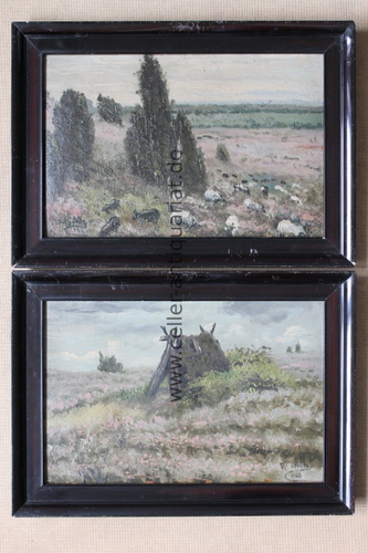 Cornig, F. (?) - Heidelandschaften. 2 Bilder