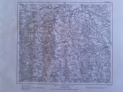 (Ostpreussen) - Friedland - Karte im Kupferstich von Kliewer I.