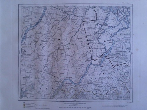 (Ostpreussen) - Marienburg - Teilcolorierte Karte im Kupferstich von Kliewer I.