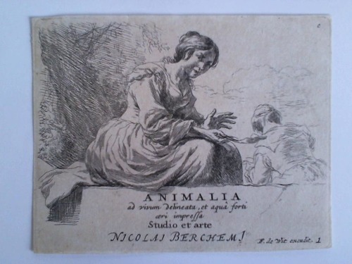 Berchem, Nicolaes (1620-1683) - Animalia ad vivum delineata, et aqua forti ceri impressa Studio et arte - Original-Radierung