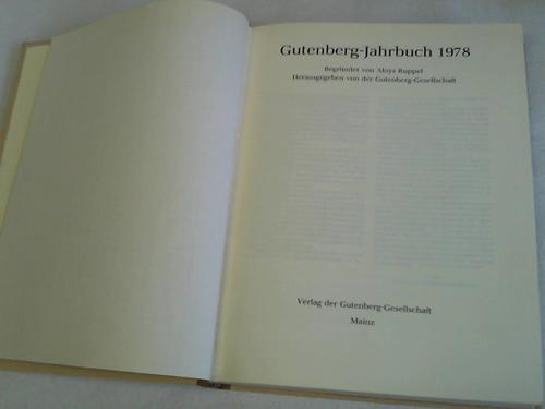 Gutenberg-Gesellschaft (Hrsg.) - Gutenberg-Jahrbuch 1978