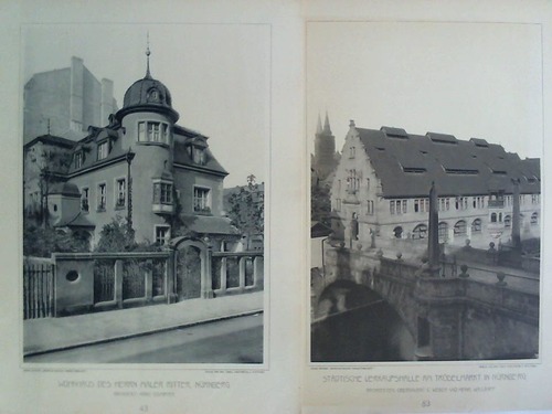 Mhring, Bruno (Hrsg.) - 2 Lichdrucktafeln mit architektonischen Motiven von Nrnberg