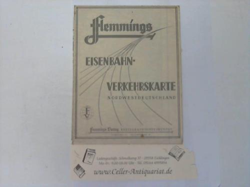 Flemmings - Eisenbahn-Verkehrskarte Nordwestdeutschland. Mapstab 1 : 1 000 000