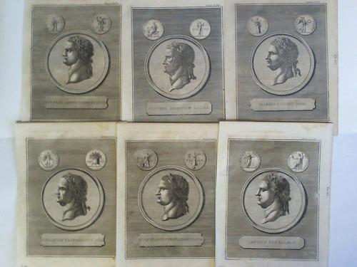 Schleuen, Johann David (1711, Berlin - 1771, ebenda) - 6 Portrt - Kupferstiche der Antike