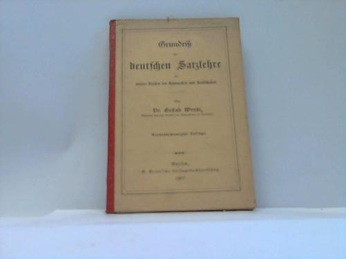 Wendt, Dr. Gustav - Grundri der deutschen Arztlehre