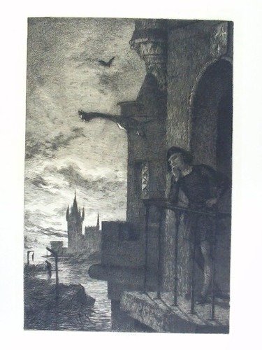 Courtry, Charles (1846, Paris - 1897, ebenda) - ber den Galgen - Kupferstich