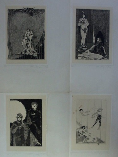 Nagel-Diek, Carl - Heinrich, mir graut vor die / Mephisto erscheint dem Faust / Mit diesem Trank im Leibe / Einfhrung - 4 Original-Radierungen zu Goethes Faust