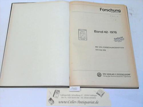 Verein deutscher Ingnieure (Hrsg.) - Forschung im Ingenieurwesen. Band 42