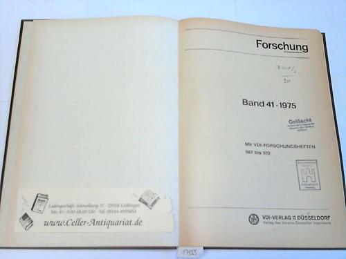 Verein deutscher Ingenieure (Hrsg.) - Forschung im Ingenieurwesen. Band 41