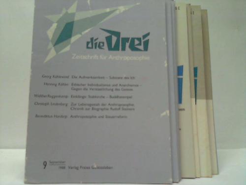 Anthrosophische Gesellschaft (Hrsg.) - Die Drei. Zeitschrift fr Wissenschaft, Kunst und soziales Leben. 11 verschiedene Hefte