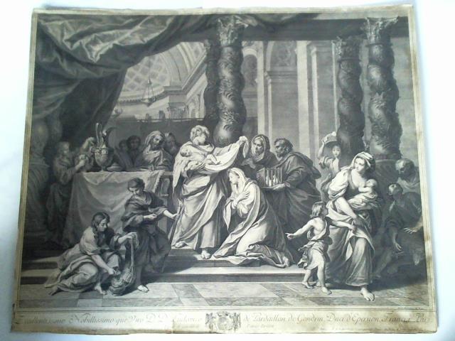 Drevet, Pierre (1664 - 1749) / Boullongne, Louis de (1654 - 1733) - Excellentissimo Nobillissimo que Viro D.D. Ludovico de Pardaillan, de Gondrin, Duci d'Epernon, Franciae Pari - Kupferstich von Drevet nach L. de Boullongne