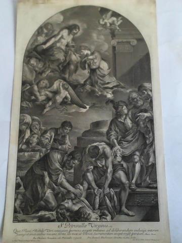 Frey, Jakob (1681 - 1752) / Barbieri, Giovanni Francesco (1591 - 1666) - S. Petronillae Virginis - Kupferstich von Jakob Frey der ltere nach Barbieri