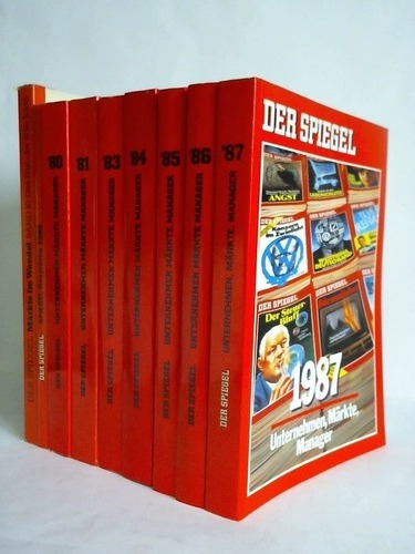 Spiegel, Der - Unternehmen, Mrkte, Manager. Eine Auswahl der im Spiegel erschienenen Berichte - Jahrgang 1980, 1981 und 1983 bis 1987. Zusammen 7 Bnde