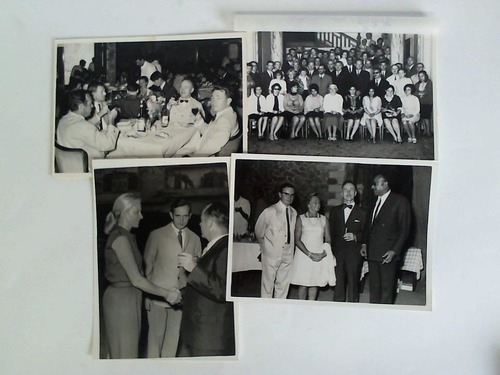 Republik gypten - 4 Original-Fotografien eines Treffens einer DDR-Wirtschaftsdelegation mit Prsident Anwar as-Sadat im April 1971