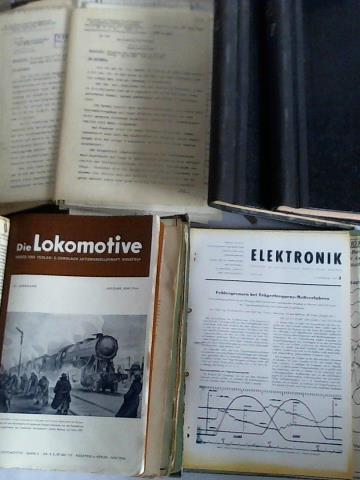 Deutsche Reichsbahn-Gesellschaft, Versuchsabteilung fr Lokomotiven - 1 Mappe voll mit 11 Berichten an das Reichsbahn-Zentralamt Berlin ber Testfahrten diverser Lokomotiven aus den Jahren 1928 bis 1937 mit detailierten Anlagen inklusive Tabellen/Diagrammen, dazu 2 Bcher mit diversen Schriften zum Thema Fahrzeugbau und Fahrzeugfhrung im Gleis aus den 40er und 50er Jahren, u.a. Bauliche Mittel, Richtlinien, Anwendungsbeispiele ebenfalls mit detaillierten Tabellen, Diagrammen und Abbildungen