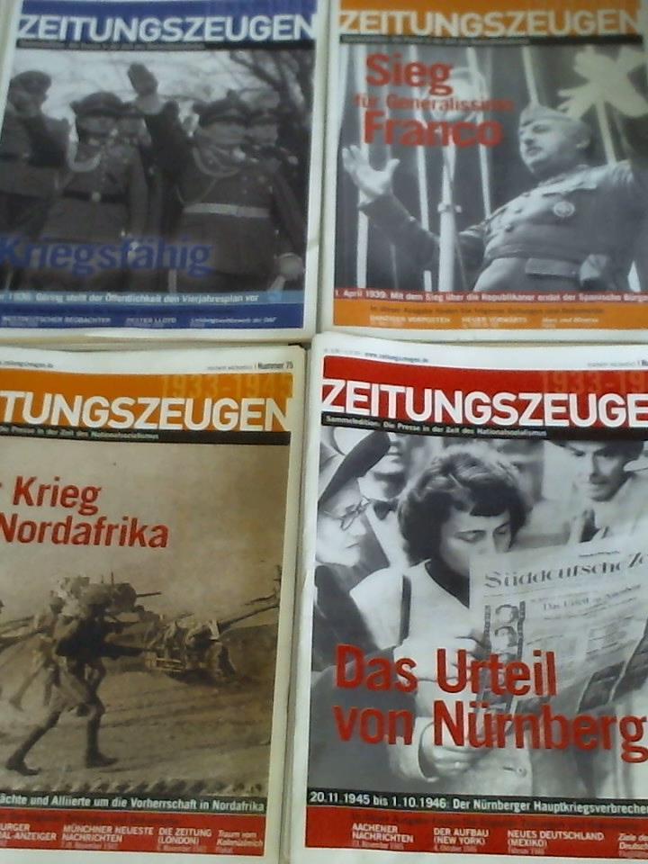 Zeitungszeugen, Nr. 1 - 96. Zusammen 96 Hefte in 4 Schubern