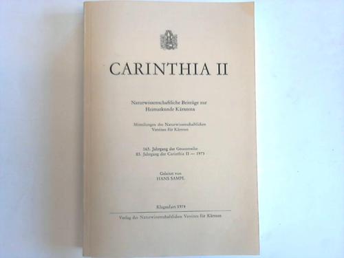 Carinthia II - Naturwissenschaftliche Beitrge zur Heimatkunde Krntens. Mitteilungen des Naturwissenschaftlichen Vereines fr Krnten