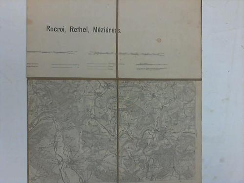 Rocroi, Rethel, Mzires - Mehrfach gefaltete auf Leinen gezogene Karte