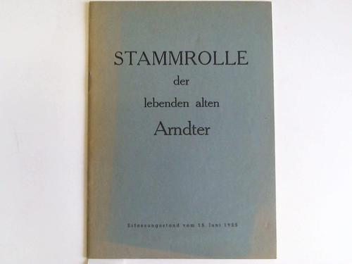Berlin - Arndt-Gymnasium - Stammrolle der lebenden alten Arndter. Erfassungsstand vom 15. Juni 1955