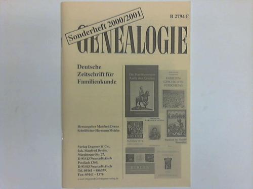Dreiss, Manfred (Hrsg.) - Genealogie. Deutsche Zeitschrift fr Familiekunde. Sonderheft 2000/2001
