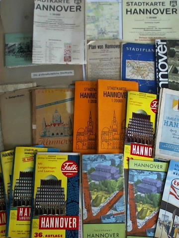(Hannover - Stadtplne) - Sammlung von 22 Stadtplnen von Hannover aus ca. 1930 bis 1989