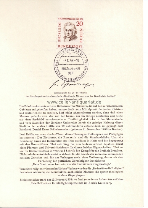 Ersttagsbriefe, Deutsche - Berlin - 10 Stck. Vom 28. 10. 1957 bis 6. 5. 1959
