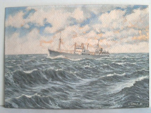 Sasse, H. - Schiff auf hoher See - Acrylmalerei auf Papier