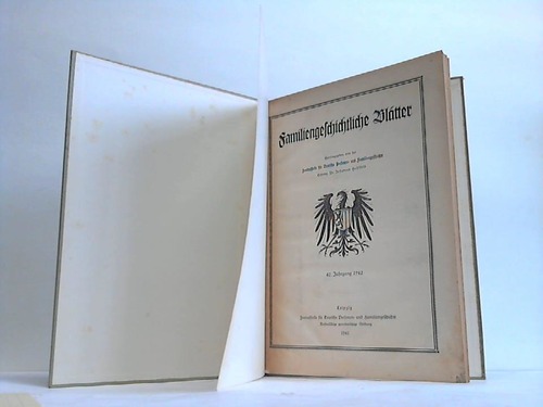 Familiengeschichtliche Blätter. 40. Jahrgang 1942