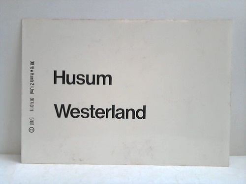 Deutsche Bundesbahn - Zuglaufschild - Husum - Westerland / Westerland - Husum