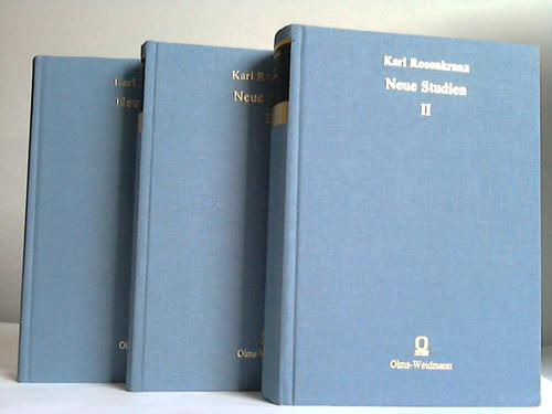 Neue Studien, Band II, III und IV. Zusammen 3 Bände