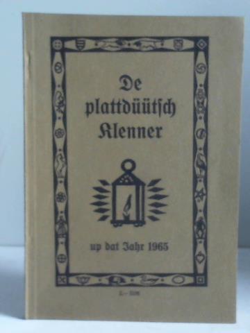 Ollnborger Kring (Hrsg.) - De plattdtsch Klenner up dat Jahr 1665
