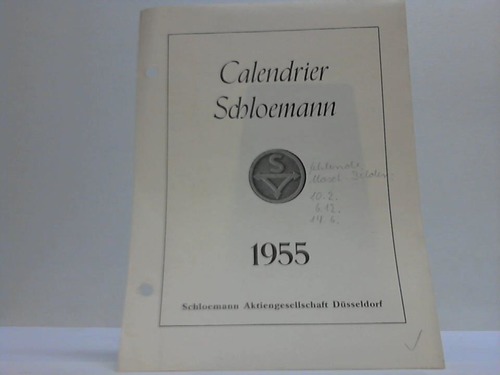 Calendrier Schloemann - 1955