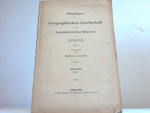 Lbeck - Mitteilungen der Geographischen Gesellschaft und des Naturhistorischen Mueseums in Lbeck