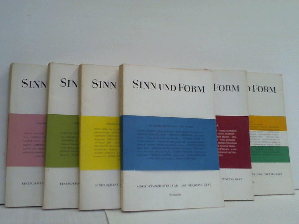 Beiträge zur Literatur. Einundzwanzigstes Jahr. 1969. 6 Hefte