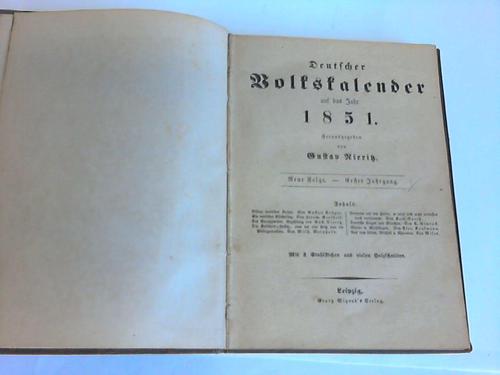 Deutscher Volkskalender auf das Jahr 1851