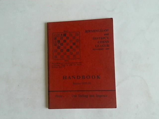 Birmingham and District Chess Leaque Founded 1897 - Handbook. Season 1959-60