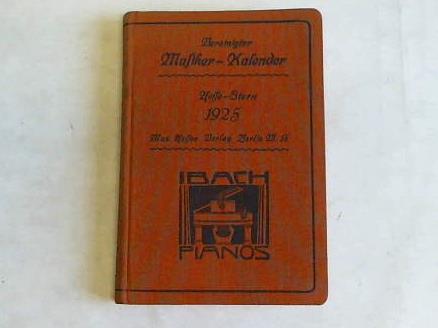 Hesse, Max - Vereinigter Musiker Kalender Hesse Stern 1925