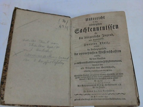 Serringhausensche Buchdruckerei (Hrsg.) - Unterricht in den nthigsten Sachkenntnissen fr die brgerliche Jugend
