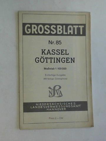 Niederschsiches Landesvermessungsamt Hannover (Hrsg.) - Karte Kassel-Gttingen, Nr. 85