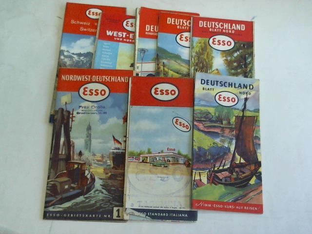 Esso AG Hamburg - Sammlung von 8 Landkarten