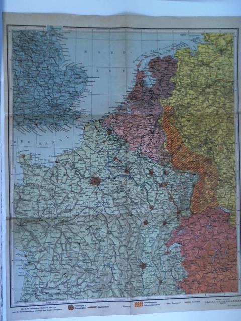 (bersichtskarte) - Die Westfront mit Westwall und Maginotlinie