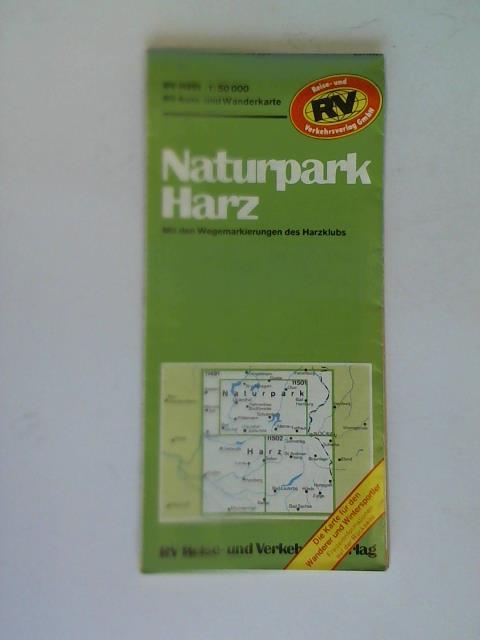RV Auto- und Wanderkarte - Naturpark Harz. Mit den Wegmarkierungen des Harzclubs