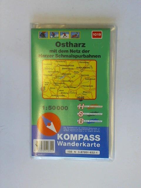 Kompass Wanderkarte - Ostharz mit dem Netz der Harzer Schmalspurbahnen