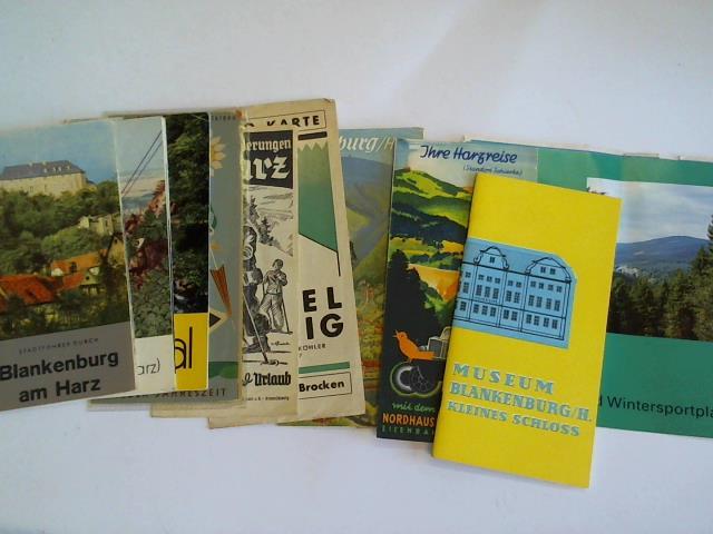 (Harz-Reiseprospekte) - Sammlung von 11 Prospekten und 1 Karte