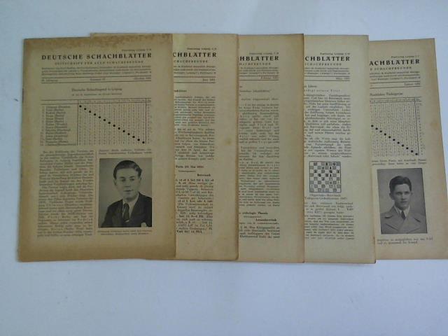 Deutsche Schachbltter - Zeitschrift fr alle Schachfreunde bearbeitet von Kurt Richter - 36. Jahrgang Nummer 1 - 3, 6 und 10. Zusammen 5 Hefte