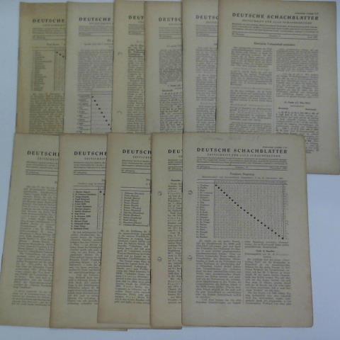 Deutsche Schachbltter - Zeitschrift fr alle Schachfreunde bearbeitet von Kurt Richter - 36. Jahrgang Nummer 1 - 7, 9 - 12. Zusammen 11 Hefte