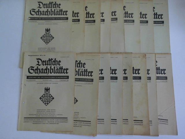 Deutsche Schachbltter - Zeitschrift des Grossdeutschen Schachbundes/ Schriftleitung Kurt Richter - 28. Jahrgang Nummer 1 - 3, 6 - 8, 10 - 24 in 17 Heften