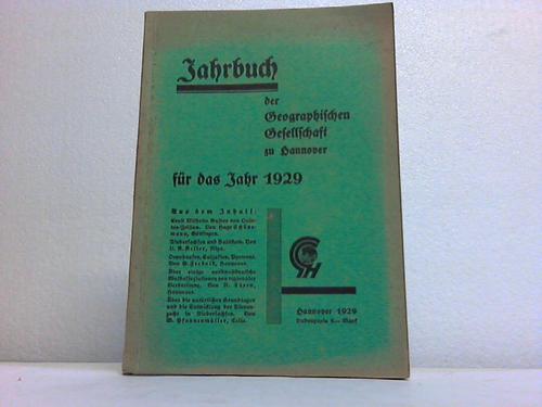 Brning, Kurt (Hrsg.) - Jahrbuch der Geographischen Gesellschaft zu Hannover fr das Jahr 1929