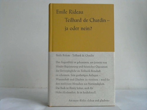 Rideau, Emile - Teilhard de Chardin - ja oder nein?